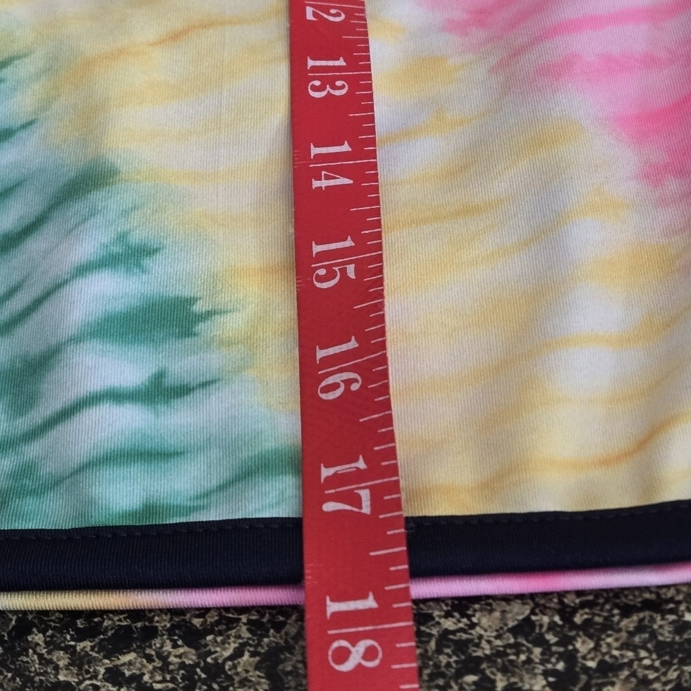 Crown & Ivy Rainbow Tie Dye Skort Womens XL Black Athletic Skirt w/ Shorts Liner - Picture 8 of 11